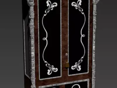 cabinet 2 door model 3D model 3D model