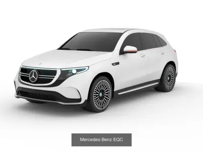SUV collection Mercedes EQC Porsche Cayenne and Hammer H1 3D Model Pack