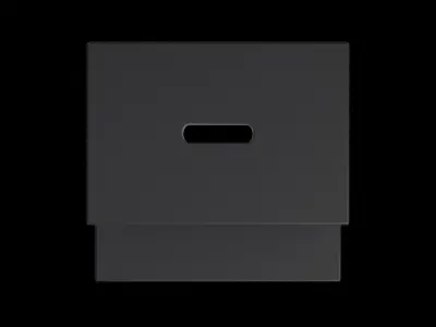 Black Metal Step Stool Low-poly 3D model