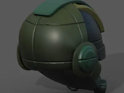 Helmet 3d safety isolated fantasy futuristic  Low-poly 3D model