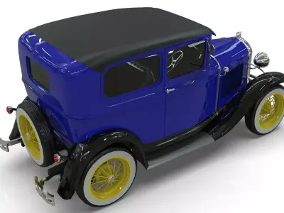 Vintage coupe A Car 1930  3D model