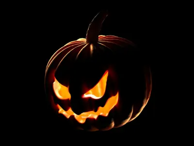 Halloween carved pumpkin 3D model