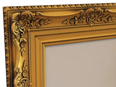 Frame picture gold v9 3D model