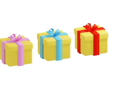 Gift Box Free low-poly 3D model buy