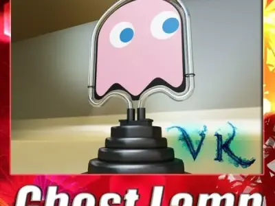 Table Lamp Pac Man Ghost 3D model