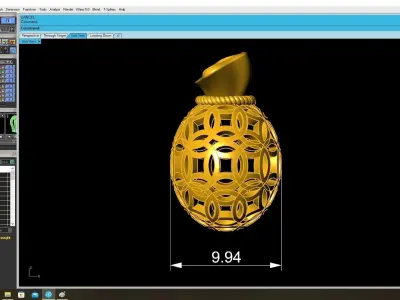 Luxury Money Bag Pendant Jewelry  4009 3D print model