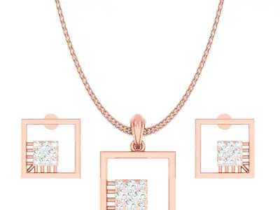 Pendant Earrings combo - 339 3D print model