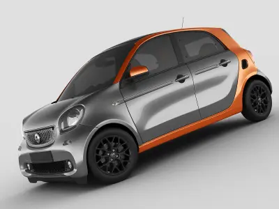 Smart Forfour 2015 3D model