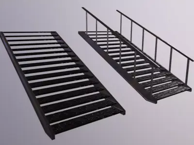 Stairs Cell Low-poly 3D model