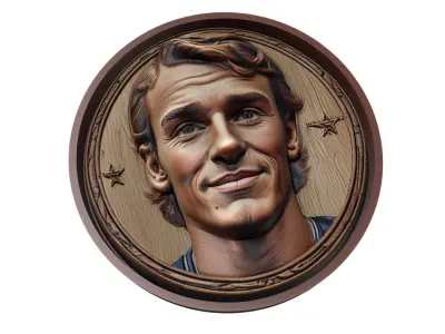 Antoine Griezmann Footballer Medallion 3D print model