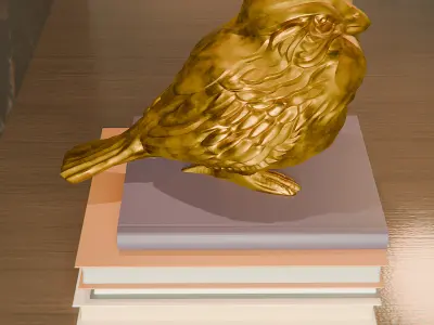 Tit bird decoration 3D print model