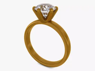 Diamond Gold Ring v 1 3D model