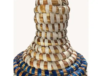 3D Scanned Woven Basket 3D model