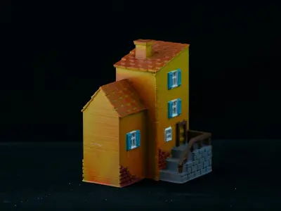 Medieval House 25 3D print model 3D model