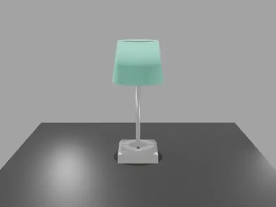 Low Poly Lamp table with shade Free low-poly 3D model