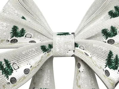 Christmas Bow Ribbon 63 Low-poly 3D model