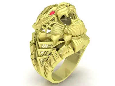 Dragon Head Ring 3D Model for Jewelry Design  307 3D print model