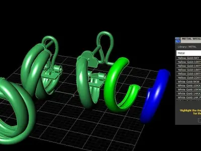 Trinity y earrings 3D print model