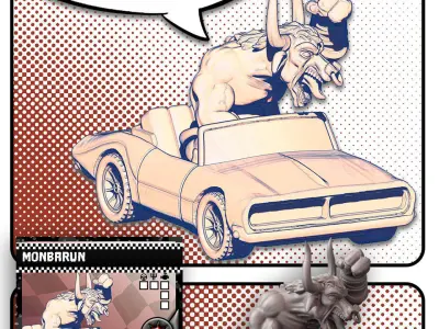 Monbarun TUSSLE FOR VICTORY 3D print model