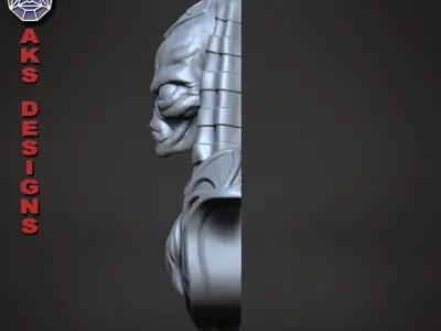 Wall decoration bas relief Alien Egyptian Anubis   3D print model