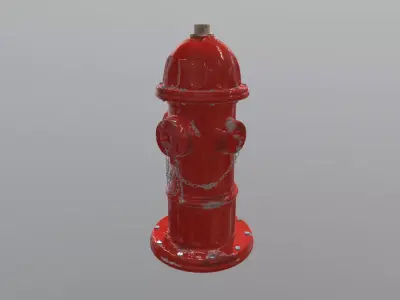 Fire Hydrant Low-poly 3D model