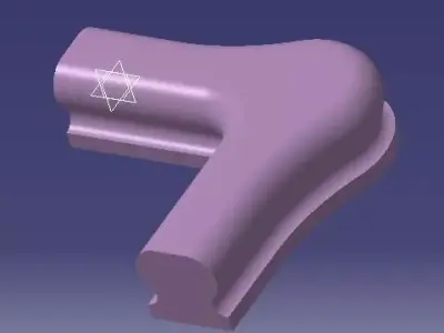 Angular part of handrail STL-file for CNC-mashine 3D print model