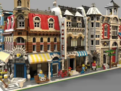 Lego City Low-poly 3D model