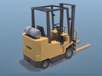Forklift Truck Low-poly 3D model