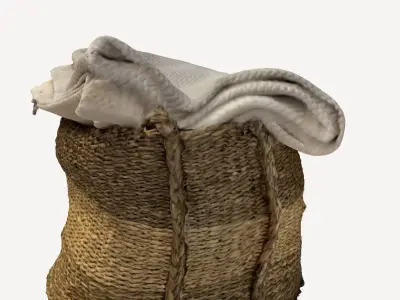 Basket with Blankets 3D print model