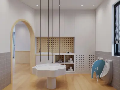 Kindergarten toilet 3D model