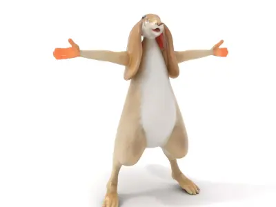 Charming Rabbit model pack Low-poly 3D model