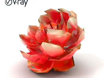 Bicolor Peony Soft Hue model pack Low-poly 3D model