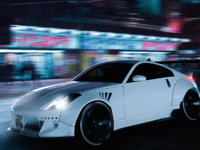 Nissan 350z - rocket bunny 3D model