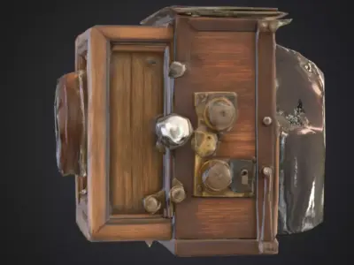 Vintage Slide Projector Low-poly 3D model