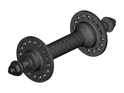 Bicycle Hub Axle 3D print model