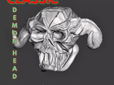 Classic Demon Head  3D print model