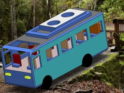 3D modelled BUS 3D model