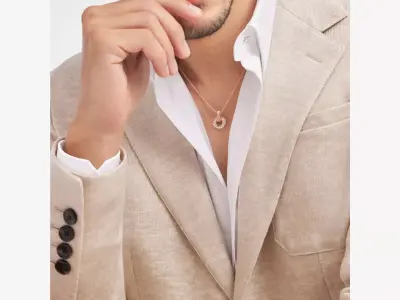 BULGARI - BVLGARI BVLGARI - NECKLACE - HOLE WITH DIAMONDS 3D print model