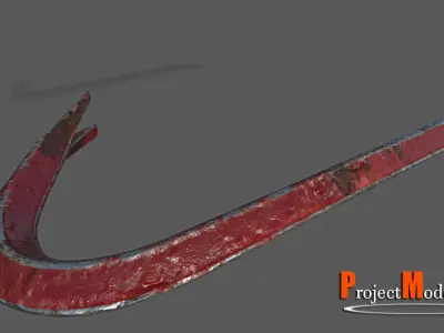 Crowbar-Version001 sword Low-poly 3D model