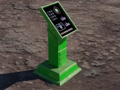 SCI-FI PANEL Low-poly 3D model