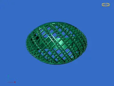 Women Stone Rings Diamond 3D print model 13
