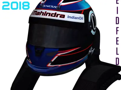 Heidfeld helmet 2017 2018 Low-poly 3D model