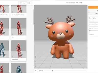 Funny 3D Cartoon Characters - Chubby Animated Models Low-poly 3D model