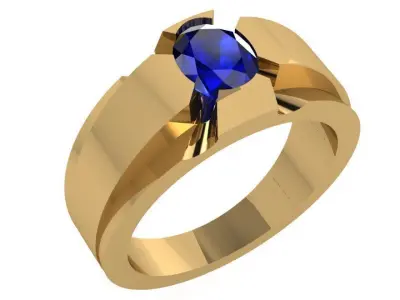 Oval Cut Ring 4314 3D print model