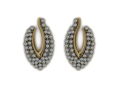 Elegant 4cm Dot Detail Earrings 3D print model