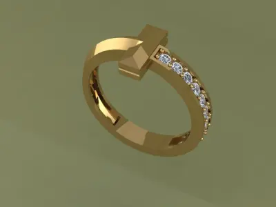 Ring Tiffany 3D print model