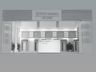 Booth Exhibition Stand a434a 3D model