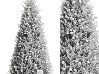 Christmas Tree and Decoration 03 Low-poly 3D model