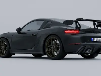 Porsche Cayman GT4 RS 3D Blender File Textured 3D model