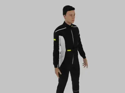 Race Driver Low-poly 3D model buy